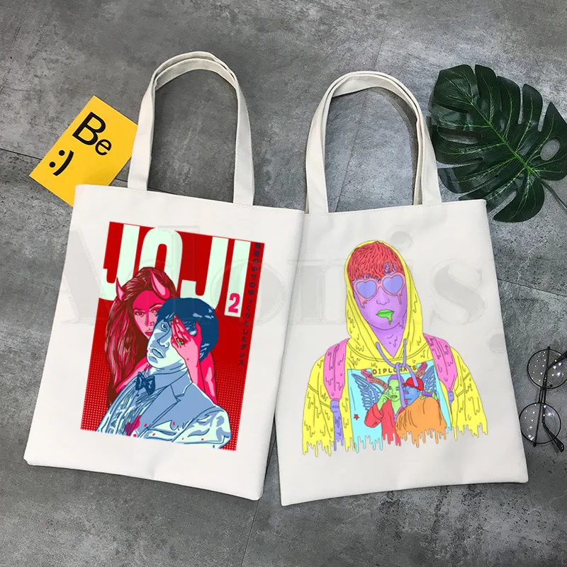 Joji грязный Франк Розовый Парень меме Графический мультфильм печать сумки для
