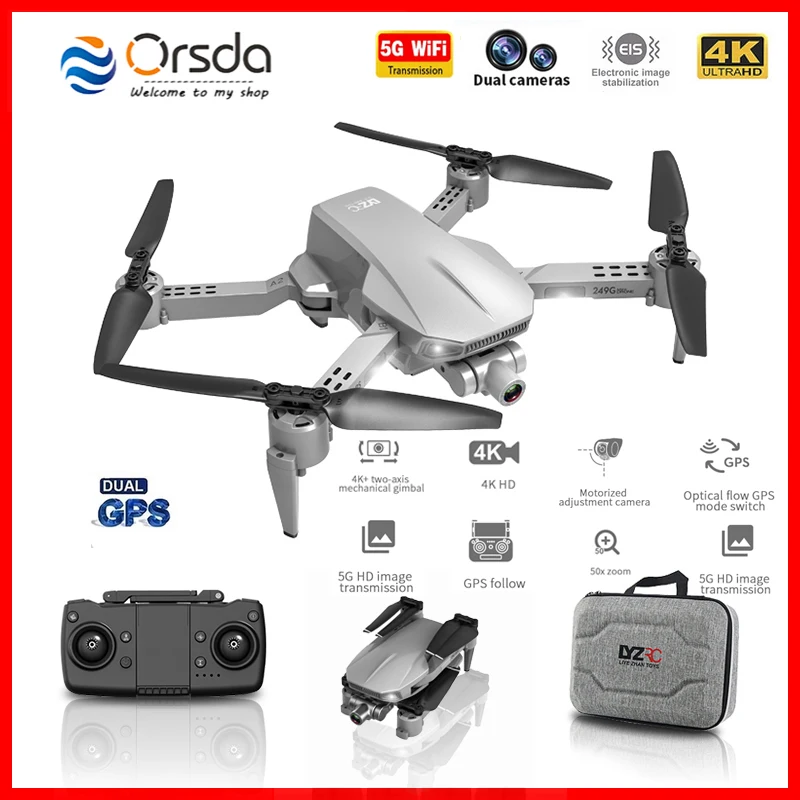 

LYZ L106 5G Drone GPS HD 4K Aerial Photography Folding Quadcopter WIFI FPV Two-axis Anti-shake Gimbal Remote Control Plane