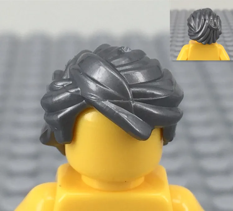 10 шт./лот кубики Moc DIY фигурки части мужские волосы Мини Аксессуары для кукол развивающие строительные блоки игрушки для детей рождественские подарки