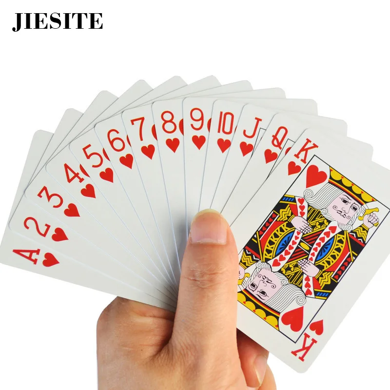 карты для трюков Пластиковые покерные водонепроницаемые игровые Техасский