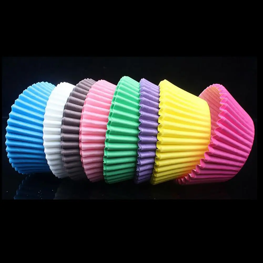 100 шт./компл. кекс Бумага чашек торта Формы для кексов форма выпечки Маффин