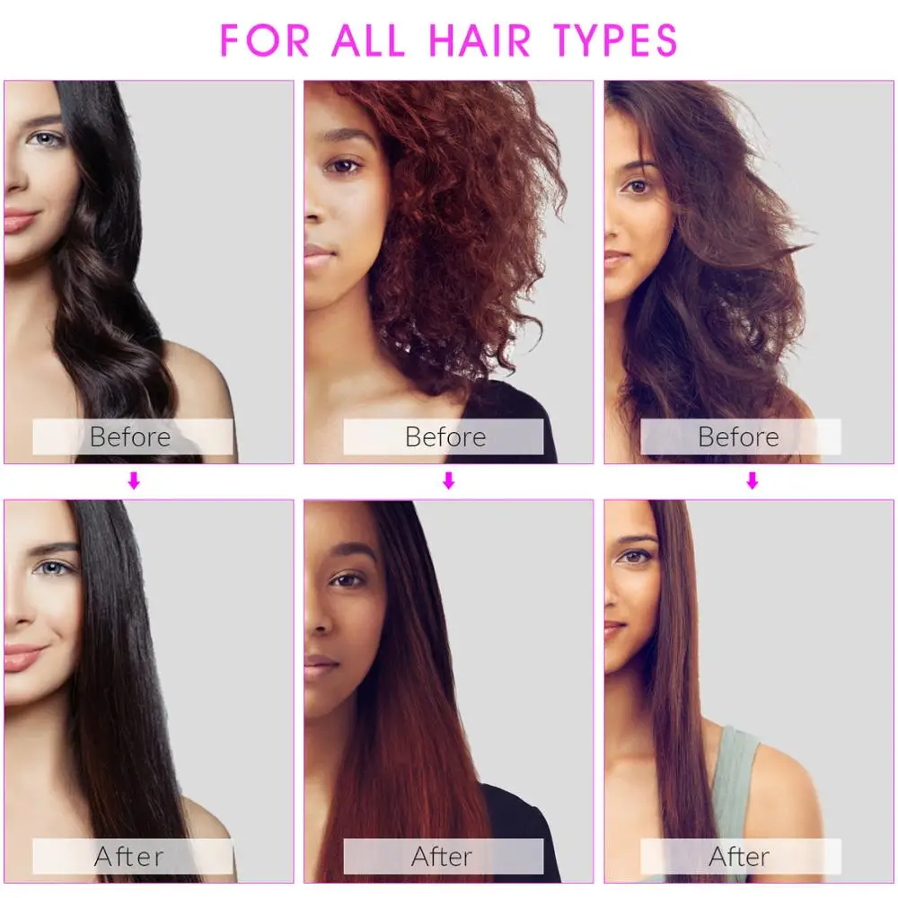 

Straightening Brush for Hair, iFanze Anti-Scald Hair Straightener Brush - Straightening Brush for Thick Hair, Curly Hair, Long &