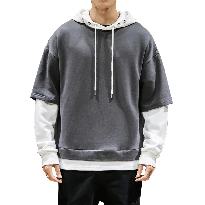

Japan Style Casual Men Clothing 2021 Spring Autumn Hoodie Sweatshirt Men'S Hip Hop High Streetwear Clothes