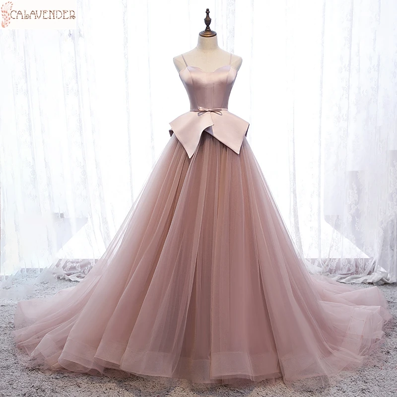 

Пыльное розовое свадебное платье, бальное платье со шлейфом, длинное свадебное платье со шнуровкой сзади, 2020