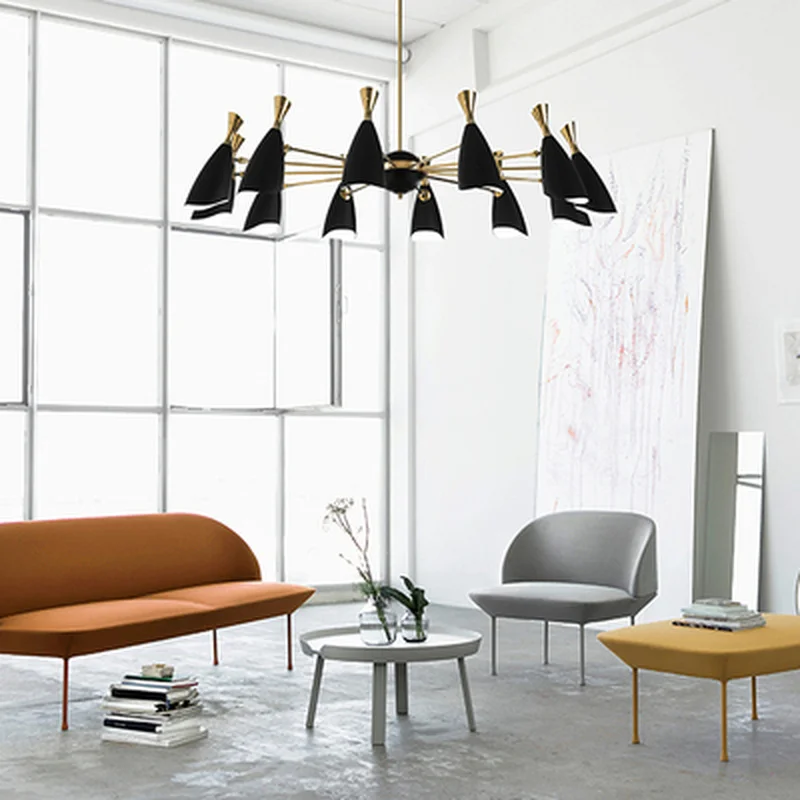 Duke скандинавский золотой черный светодиодный подвесной светильник современный