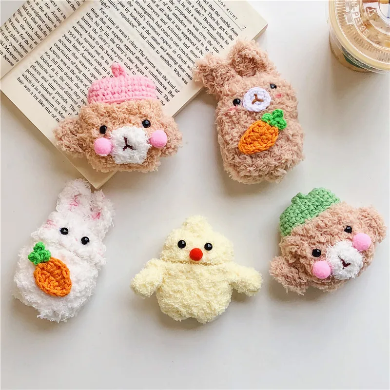 Зимний плюшевый медведь вишня цыпленок Bluetooth комплект беспроводной гарнитуры