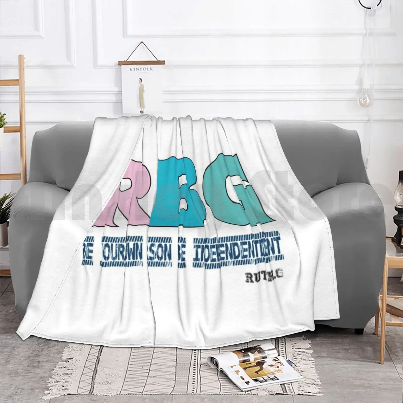 Фото Одеяло R.b.g Be Your Own Person, Be Independent, Рубашка Ruth Bader Ginsburg, Рубашка Rbg, Рубашка Notorious Rbg, Феминизм №4