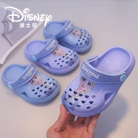 2021 new disney princess aisha print hole shoes non slip indoor home baby girl baotou toddler shoes big kids beach sandals
