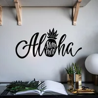 Wall Decal Lettering Summer Hawaii Pineapple Beach Style Home Decor for Bedroom Living Room Vinyl Wall Stickers Art Mural M547
