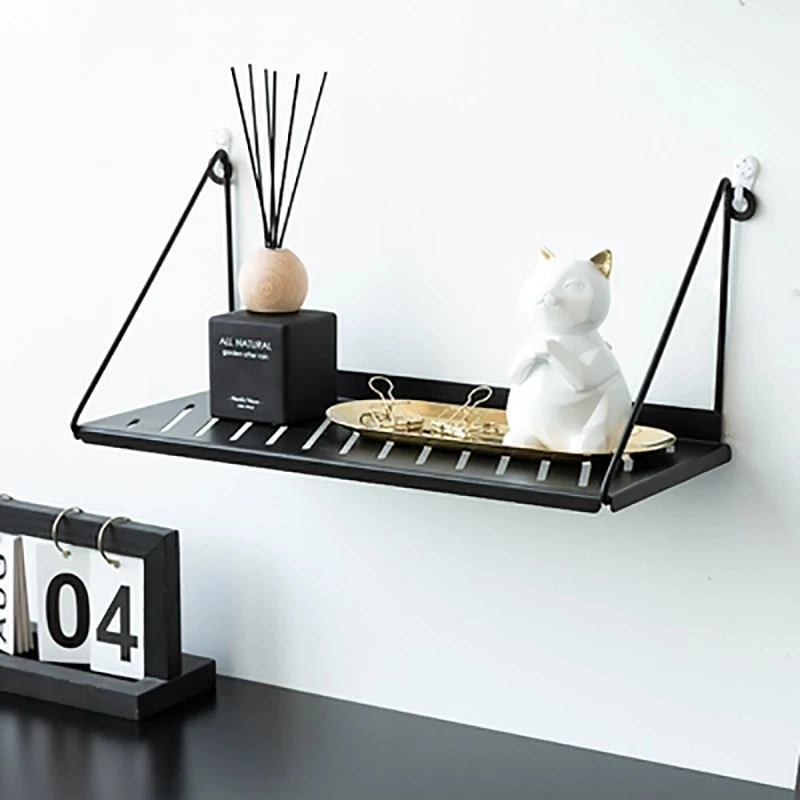 Ins металлический стеллаж для хранения настенные украшения Полка Органайзер