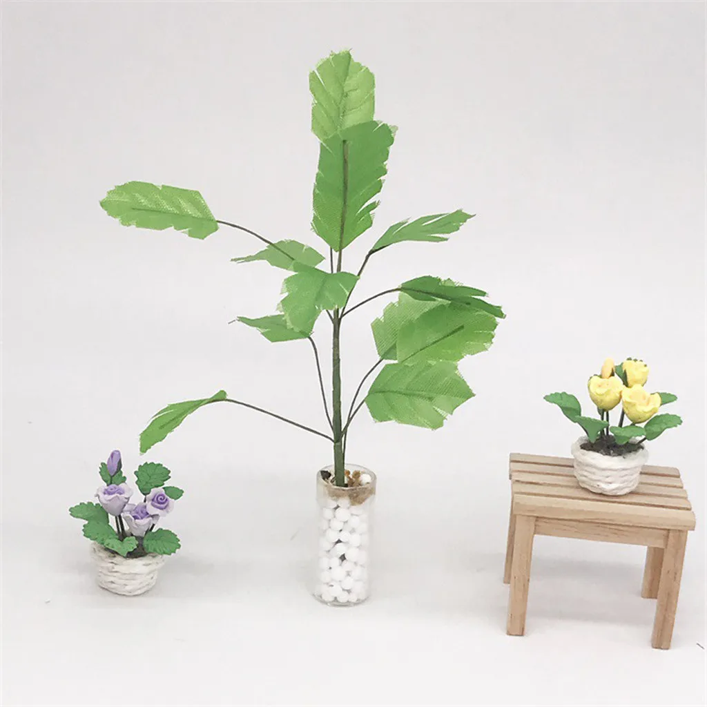 Миниатюрный миниатюрный кукольный домик 1:12 искусственное изысканное зеленое