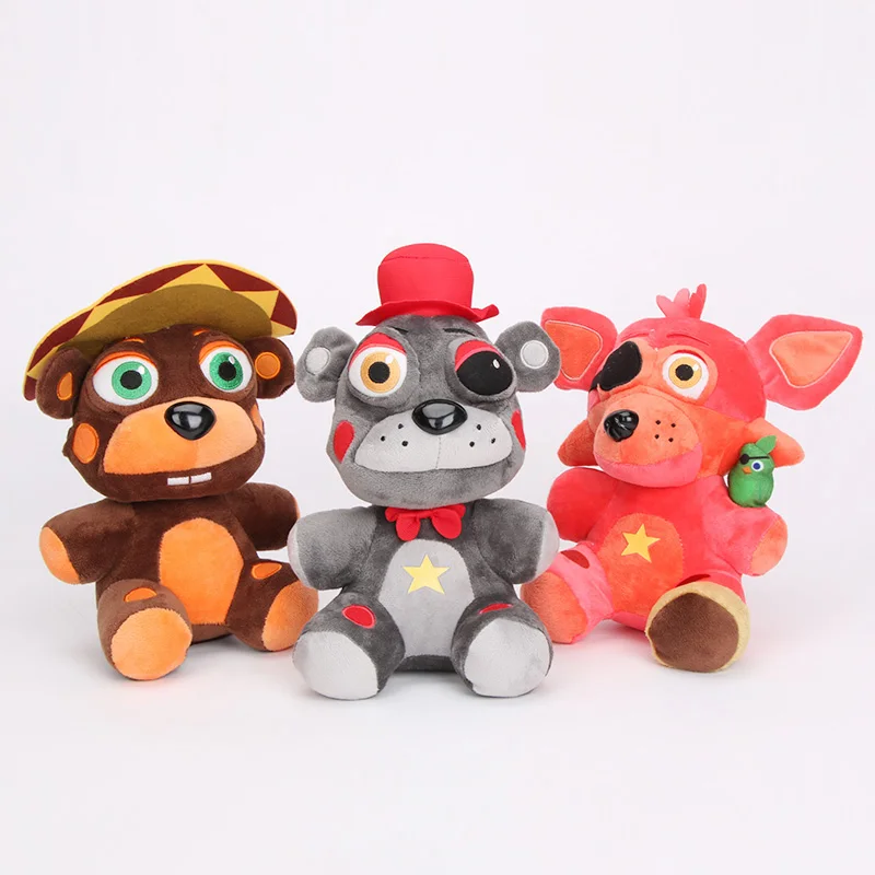 25 см FNAF five nights at лисица Фредди Fazbear медведь El Chip Lefty Rockstar игрушка-Лиса плюшевые куклы мягкие животные плюшевые игрушки лиса