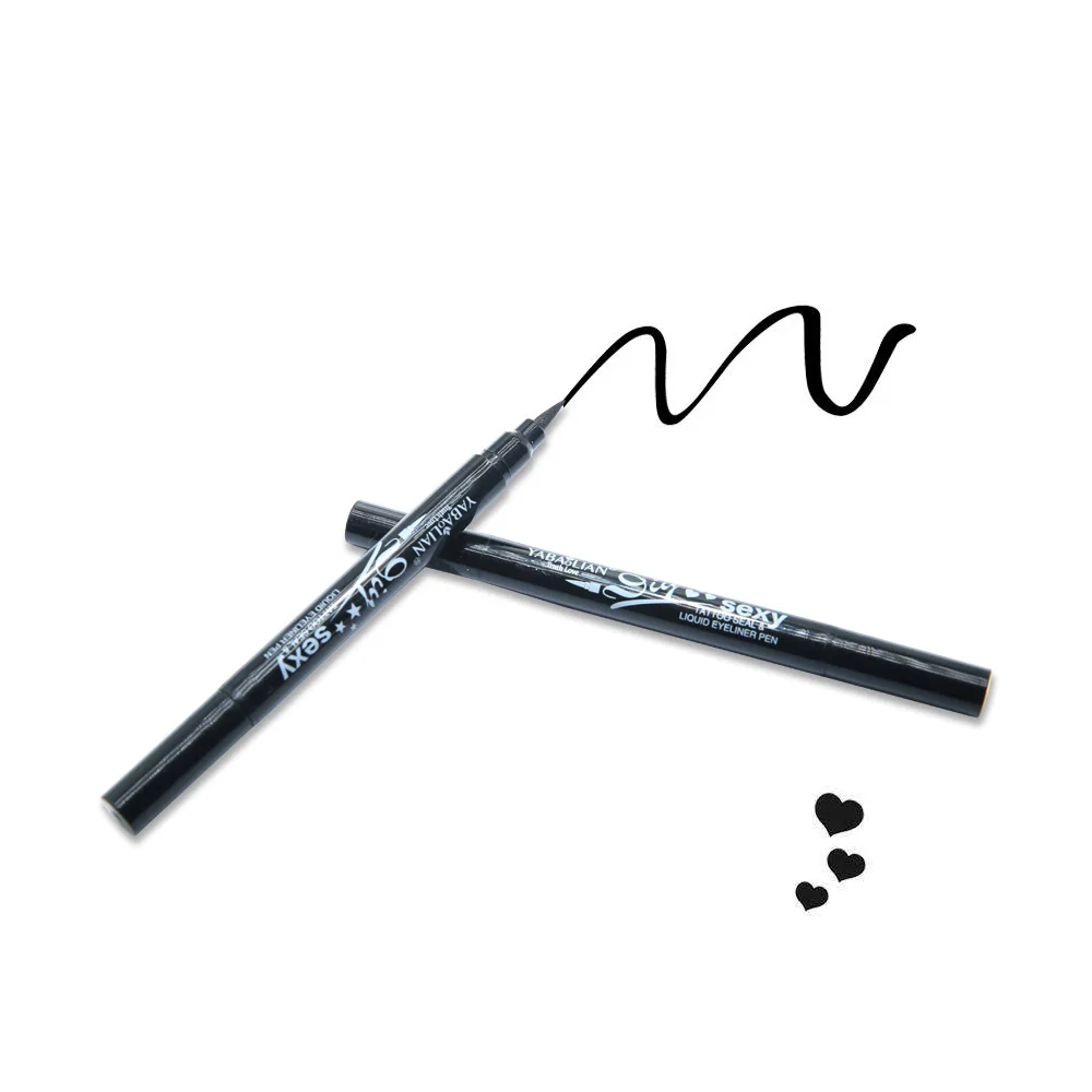 Печать двойная головка черная Водонепроницаемая подводка для глаз штамп стойкая