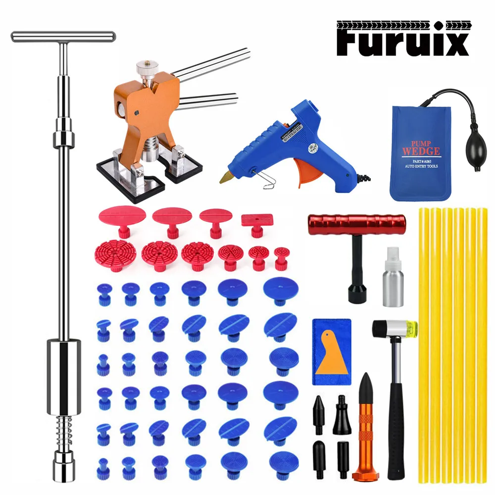 melhor 57 Pçs Carro Ferramentas Paintless Dent Extrator Martelo Deslizante Reparação Ferramenta De Remoção De Granizo Entrega Rápida