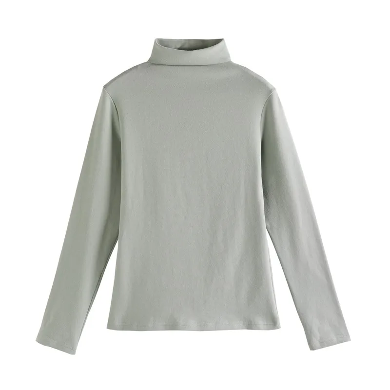 Light Green YSK257 GIGOGOU большой размер S-3XL водолазка женский свитер осень зима теплый пуловер Свитера хлопок шикарный женский джемпер Топы Джерси - Цвет: Light Green YSK257