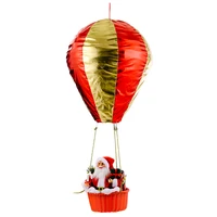 2021 large christmas ornaments party santa claus hot air balloon doors windows pendant christmas decoration for home