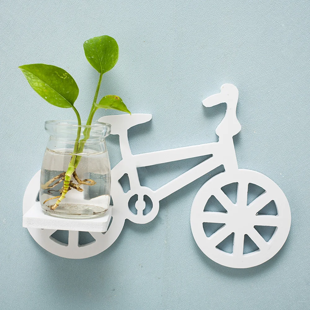 Wall WOOD Shelf with Vases Creative Handcrafted Hanging Planter Flower Container Home Decoration | Дом и сад