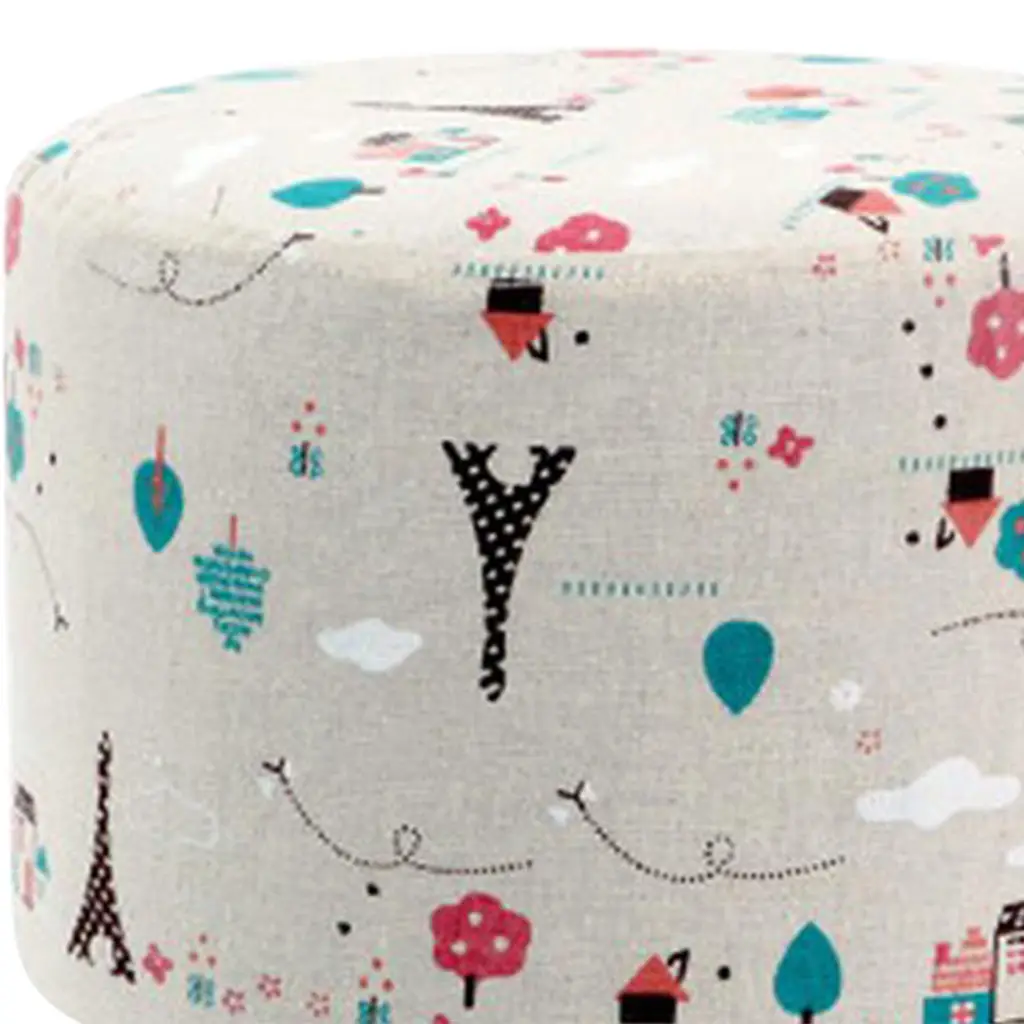 Чехол для ног из льняной ткани 2 шт. деревянный чехол табурета с железной башней