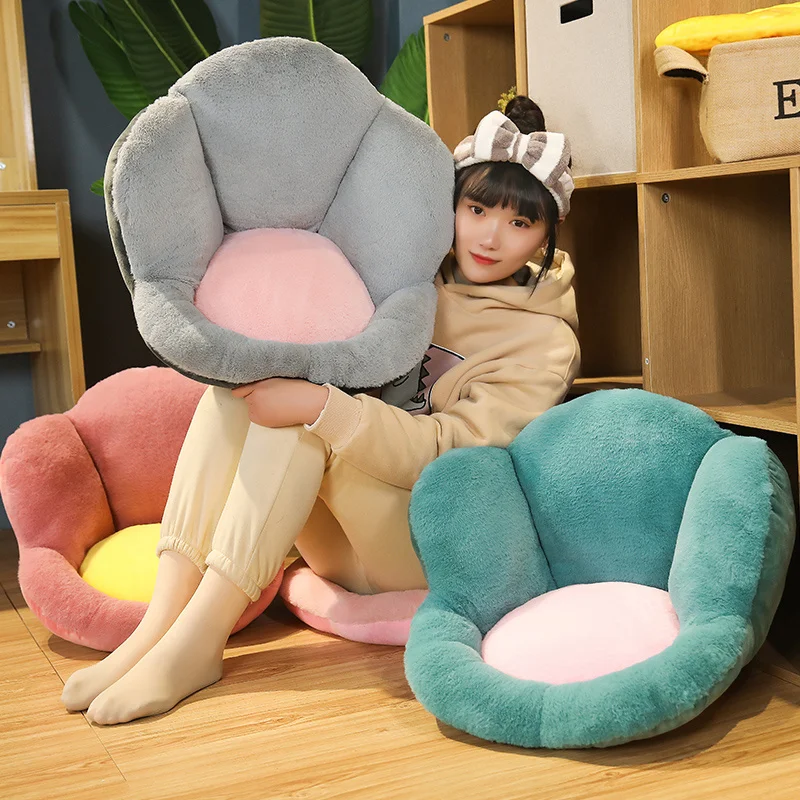 

48cm Colorful Flower Petal Plush Pillow Sofa Chair Car Cushion Soft Plants Toys Stuffed Kids Doll For Girls Birthday Gift