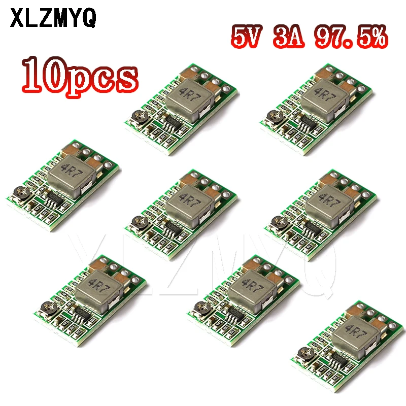 

10pcs Mini DC-DC Step Down Power Supply Module 12-24V To 5V 3A Voltage Buck Converter Adjustable 97.5% 1.8V 2.5V 3.3V 5V 9V 12V