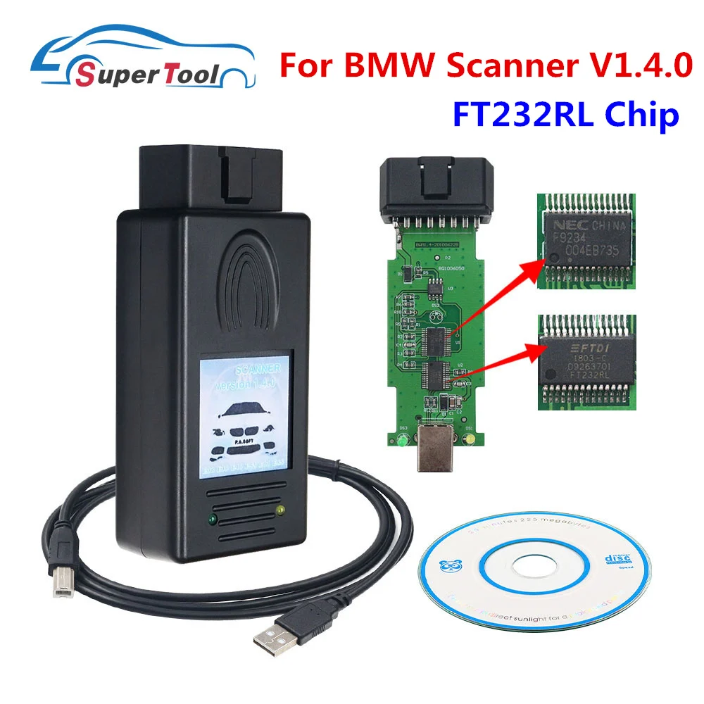 A ++ качественный OBD2 автомобильный Сканер 1.4.0 для BMW сканер инструмент