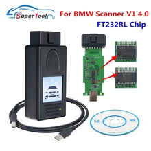 A ++ качественный OBD2 автомобильный Сканер 1.4.0 для BMW сканер инструмент разблокировка Версия 1,4 с чипом FT232RL PA Soft V1.4.0 для BMW сканер 1,4
