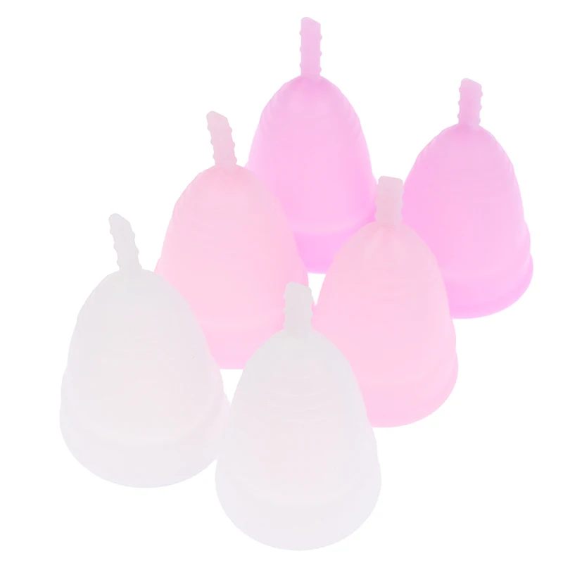 

2 шт./компл. менструальная чаша для женщин, средство для женской гигиены, медицинское силиконовое влагалище, меньший или большой размер