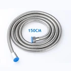 Универсальная гибкая мягкая водопроводная труба 1,5 м2 м, обычный дождевой шланг для душа, Хромированная душевая труба, аксессуары для ванной комнаты