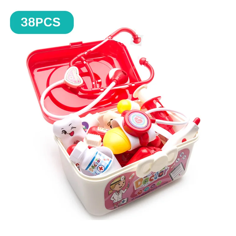 

Kids Doctor Toy Set Simulation Family Doctor Nurse Kit Toy Pretend Play Hospital Accessorie Children Toys Dentist Toys Fun Gift