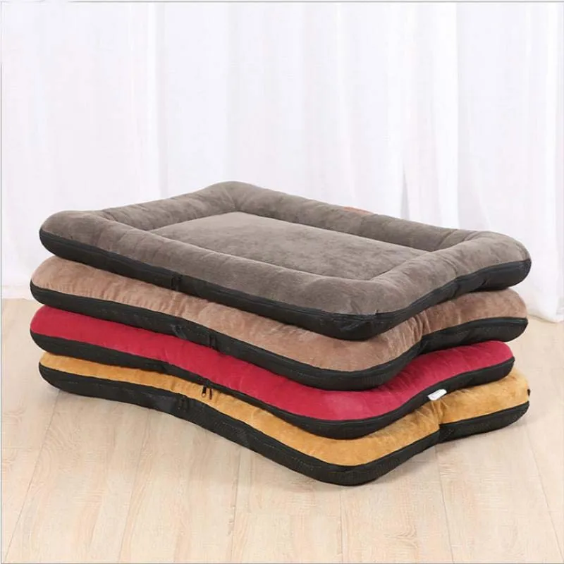 

Soft Dog Bed Mattress Mat Crate Kennel Pad Washable Cloth Anti-slip Bottom Indoor Outdoor For Large Medium Small Dogs Cats