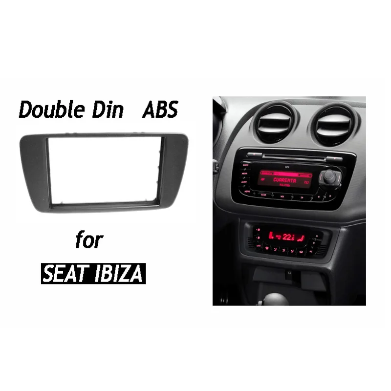 Двойная Din аудио панель для Seat Ibiza 2008 + Радио GPS стерео CD Панель Крепление приборной