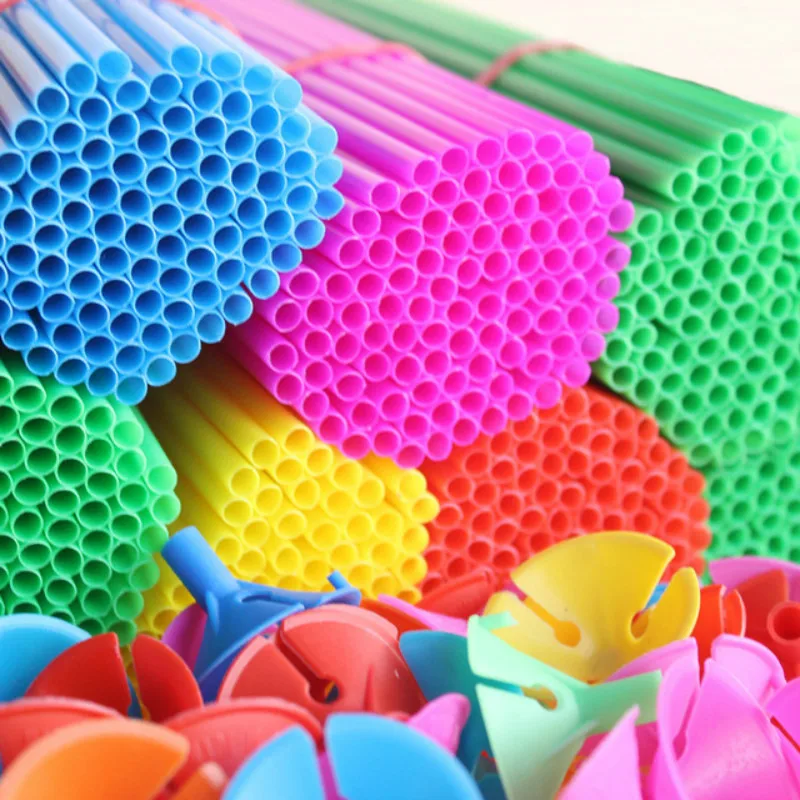 20 шт./лот 28 см держатель для воздушных шаров палочки с чашками аксессуары из