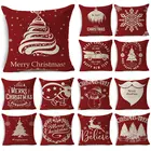 Новинка 2021, Рождественская красная фотография, наволочка, рождественский подарок, гостиная, диван, спальня, фотография, 18*18 дюймов