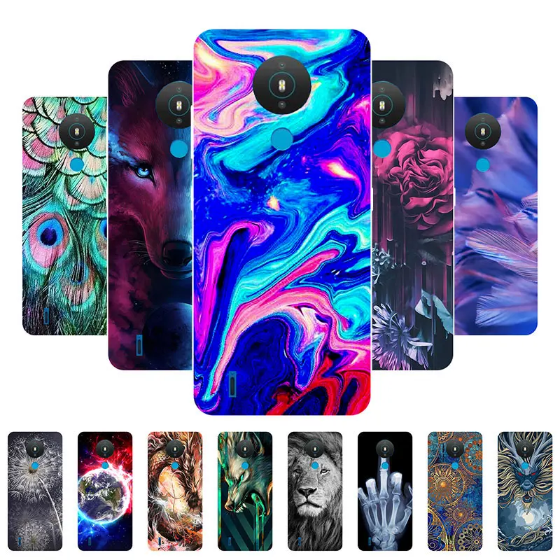 

For Nokia 1.4 Case Shockproof Soft Silicone TPU Back Cover For Nokia 1.4 Phone Cases for Nokia1.4 6.52" Coque Cute Cartoon