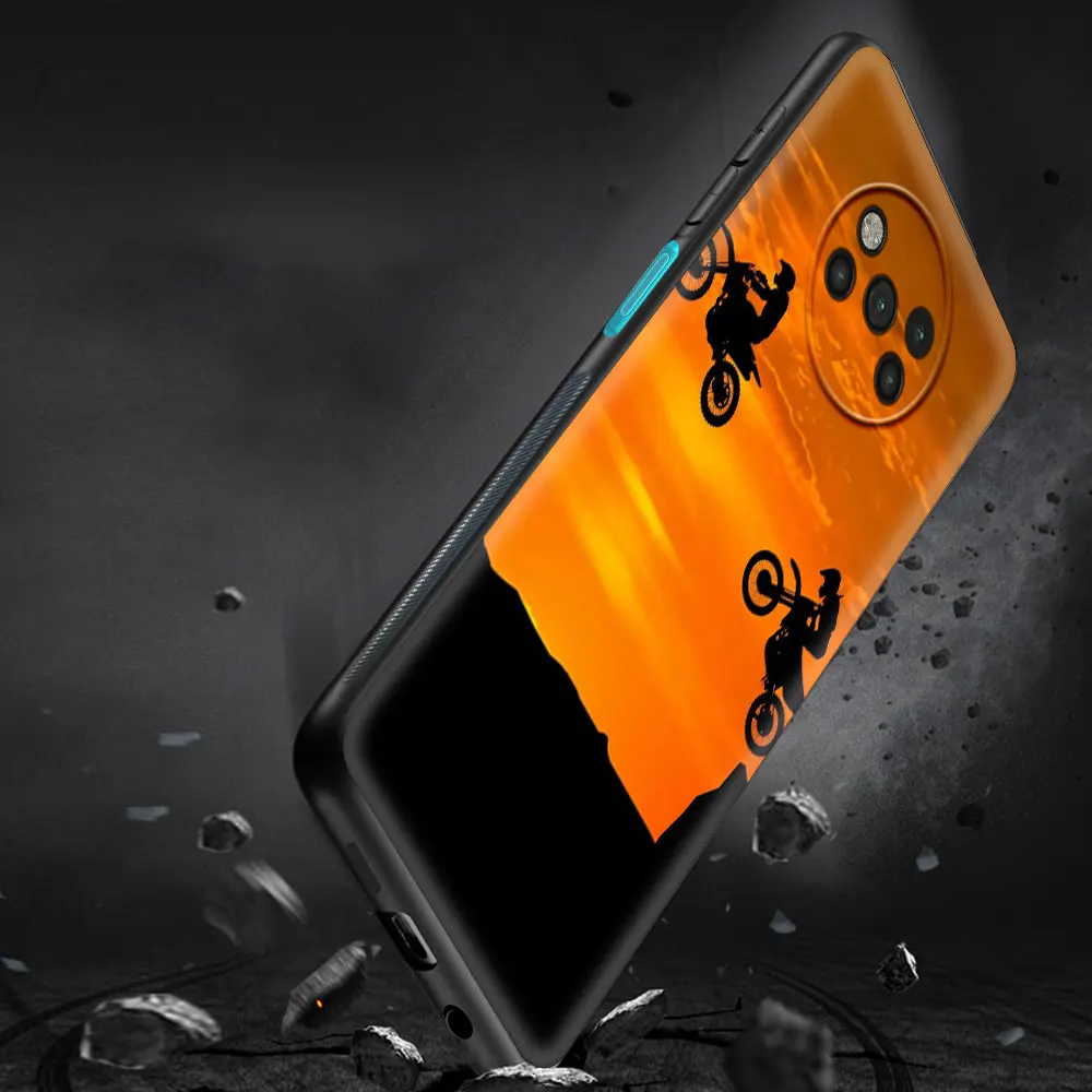 phone case for xiaomi pocophone f1 poco x3 nfc x3 pro m3 pro 5g f3 soft cover back shell moto cross motorcycle sports free global shipping