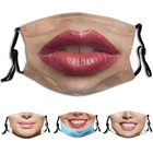 Горячая забавная Красная губная сексуальная соблазнительная косметологическая гримаса косплея Хэллоуин маскарадная Пыленепроницаемая моющаяся защитная маска для вечерние