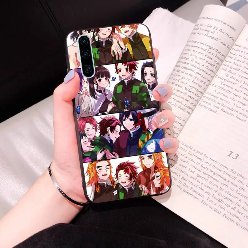 

Demon Slayer Phone Case Black For Huawei P10/20/30/40/20Pro/30Pro/30Lite/40Pro NOVA3/3E/3i/7SE Cases
