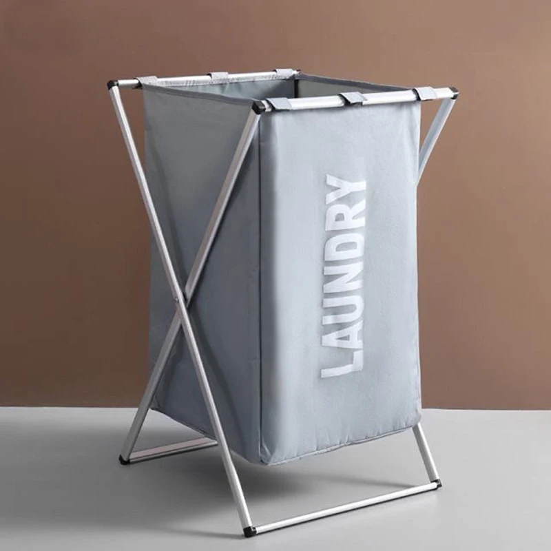 

Dirty Clothes Storage Basket Three Grid Organizer Basket Collapsible Large Laundry Hamper Waterproof Home Laundry Basket