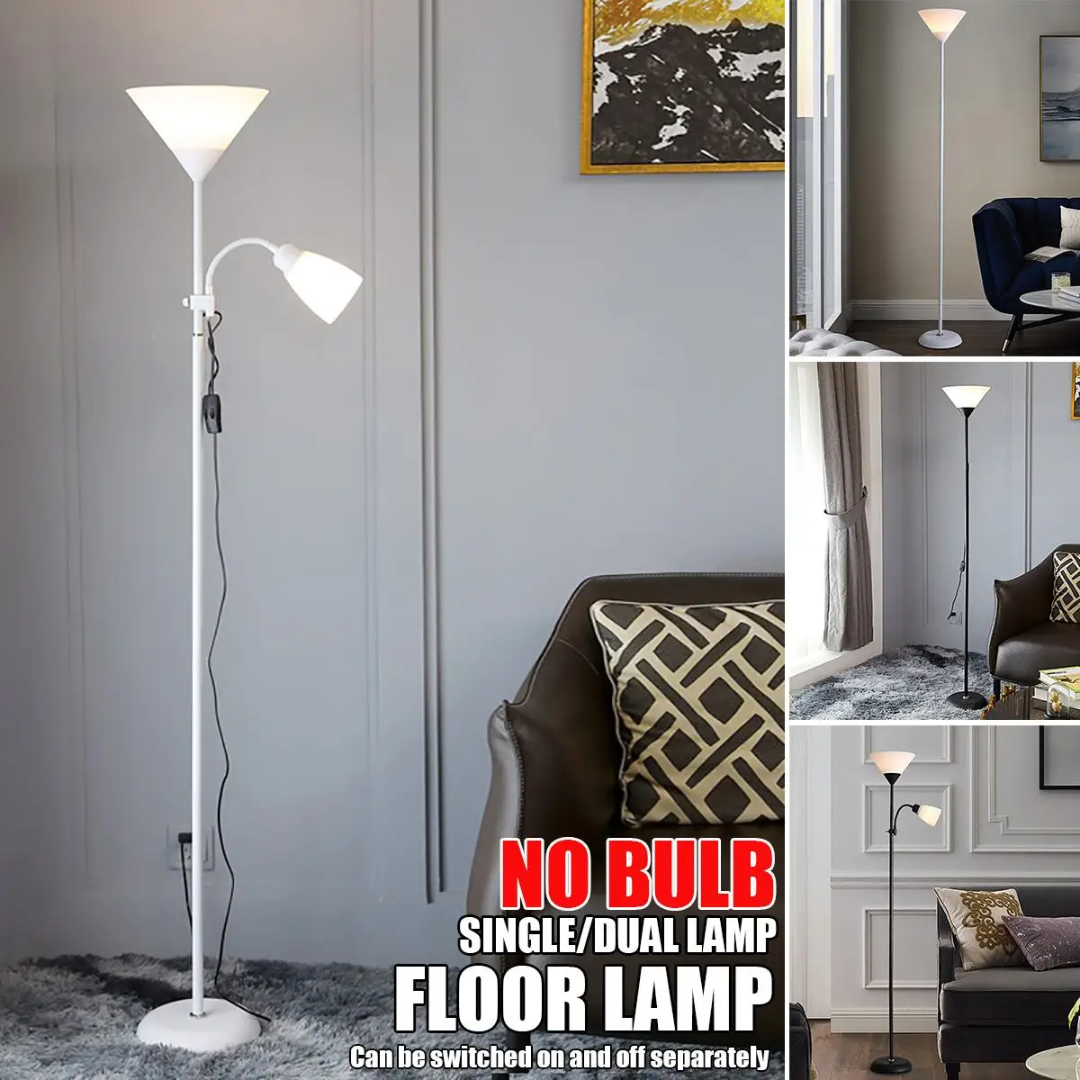 

EU Plug Indoor Adjustable Floor Lamps For LED Light Clamp Dimmable Reading Desktop Lamp Study Room