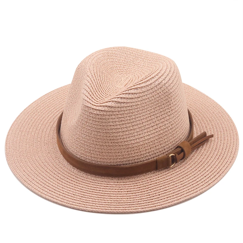

Panama Hat Summer Sun Hats For Women Men Beach Straw Hat Fashion UV Sun Protection Travel Cap Chapeu Feminino 2021