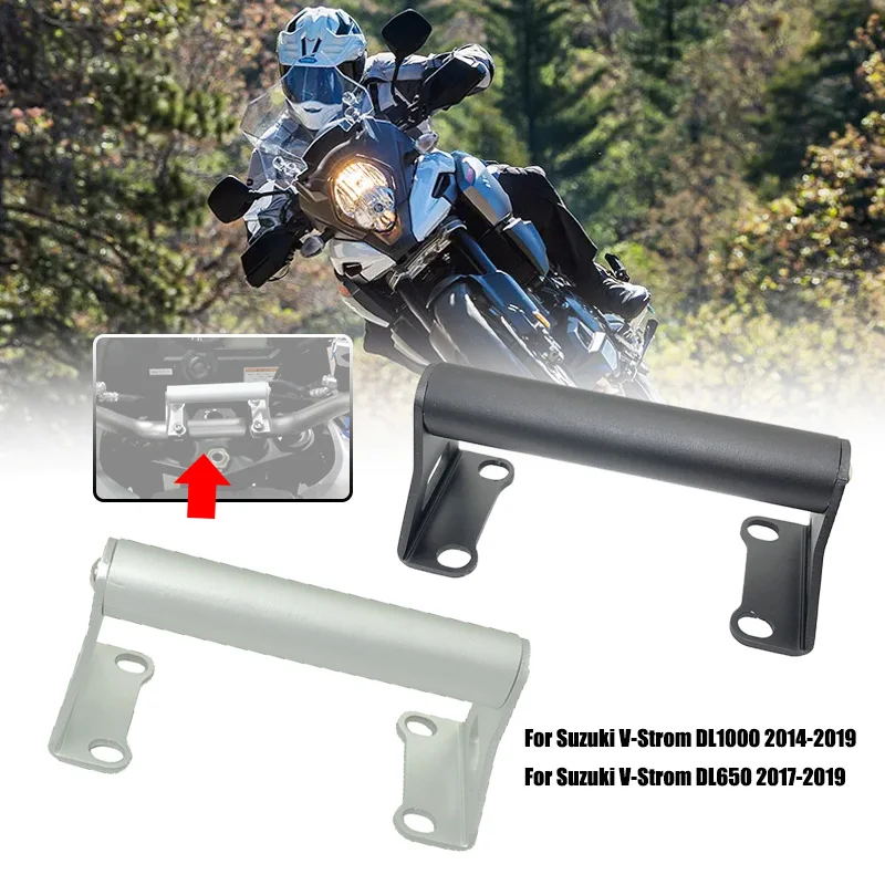 

Motorcycle Aluminum Fixing Navigation Bracket GPS Phone Holder For Suzuki V-strom DL1000 DL650 Vstrom DL 650 DL 1000 2014-2019