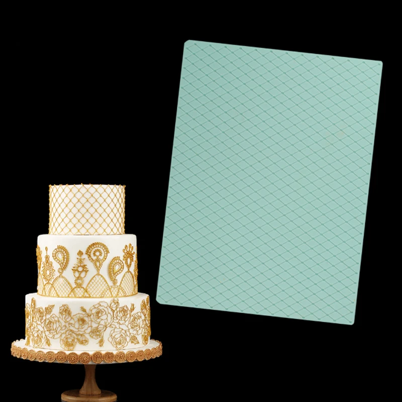 Силиконовая форма в виде алмазной решетки кружевной коврик инструмент для