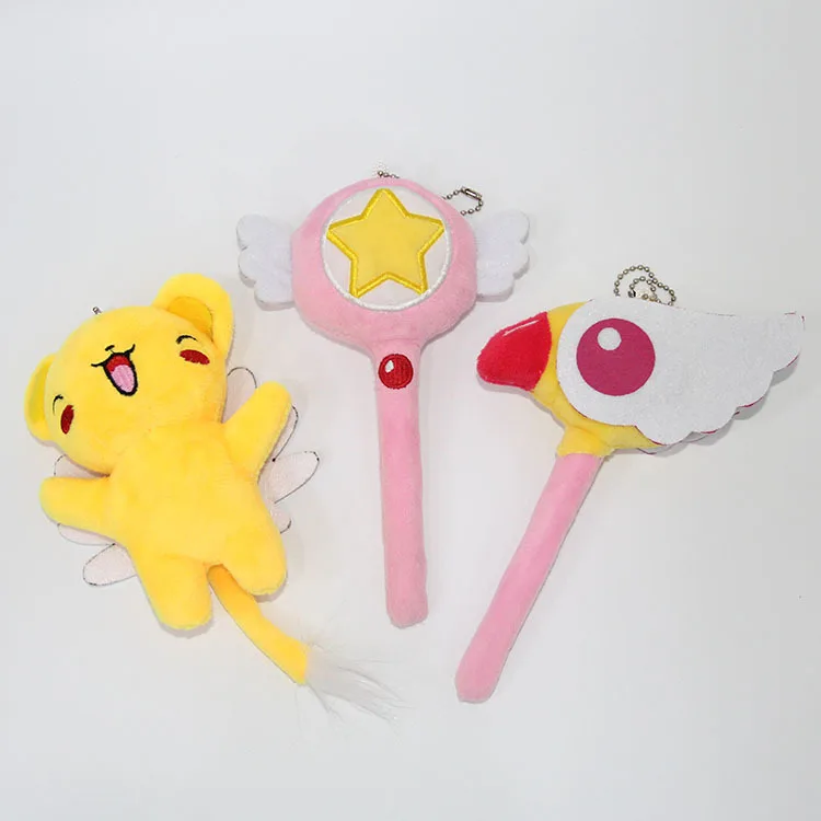 

3 стиля Япония аниме мультфильм Captor Sakura Kero Косплей волшебная палочка мягкая плюшевая фигурка подвеска кавайи брелок сумка Рождественский п...