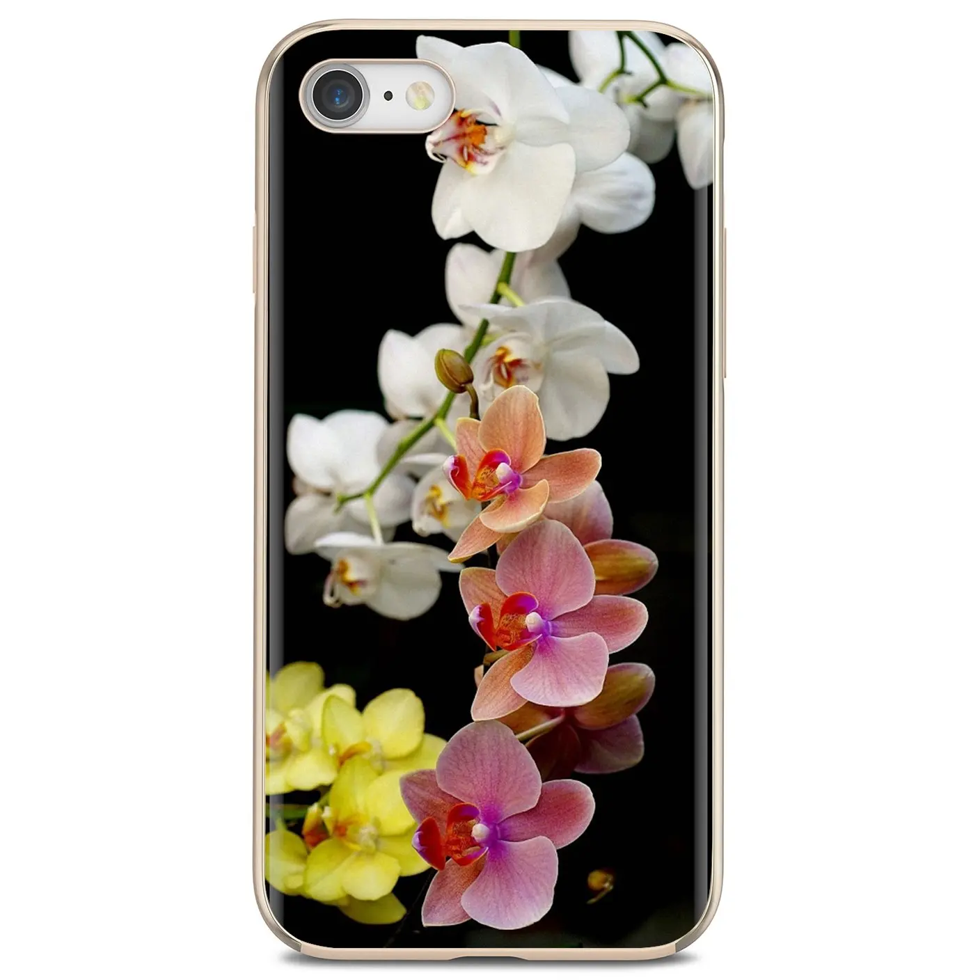 Чехол из мягкого силикона и ТПУ с изображением цветов орхидеи для iPhone 11 Pro 4 4S 5 5S SE