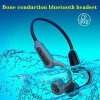 ipx8 waterproof swimming earphones k8 bone conduction wireless bluetooth earphones 16gb memory mp3 player