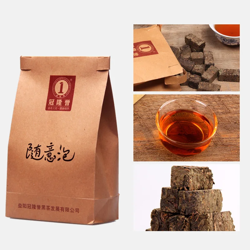 

Aged Dark 2016 Anhua Instant Hey Cha Mini Fu Zhuan Golden Flower Teas 200g