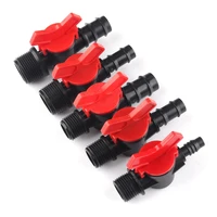 3pcs mini ball valve 12 34 thread to 812 16 20 25mm garden hose valves micro irrigation pipe water switch controller