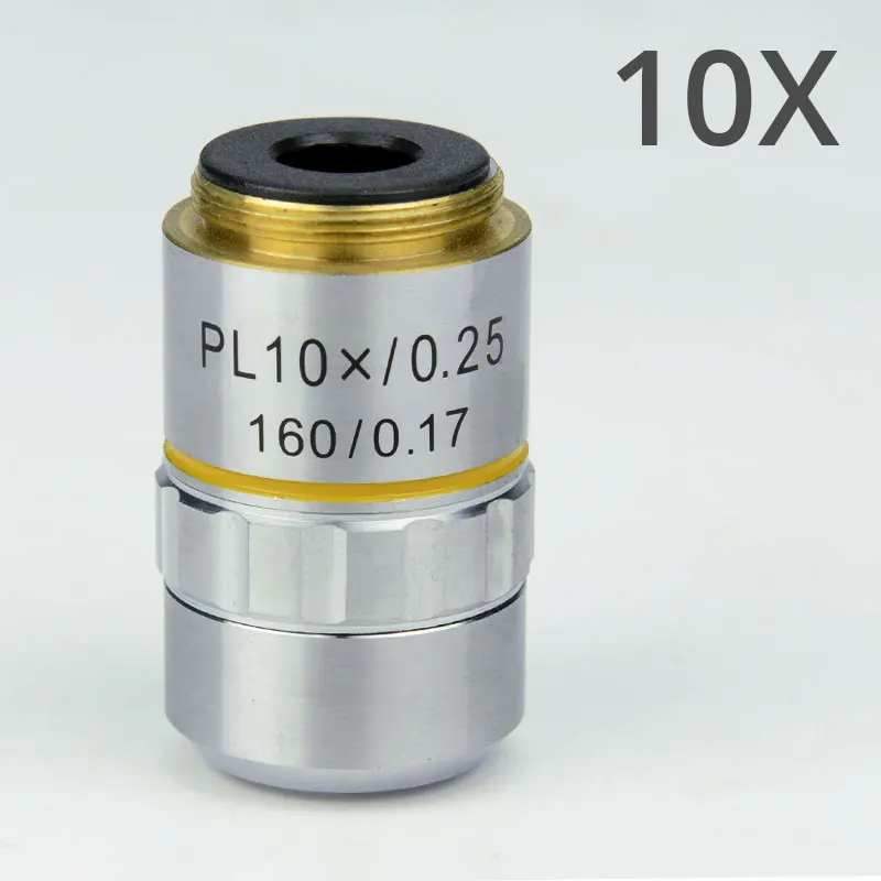 10X Микроскоп часть 195 100x/1,25 ПЛАН Ахроматический объектив для биологического микроскопа металлоскоп - Цвет: 10X