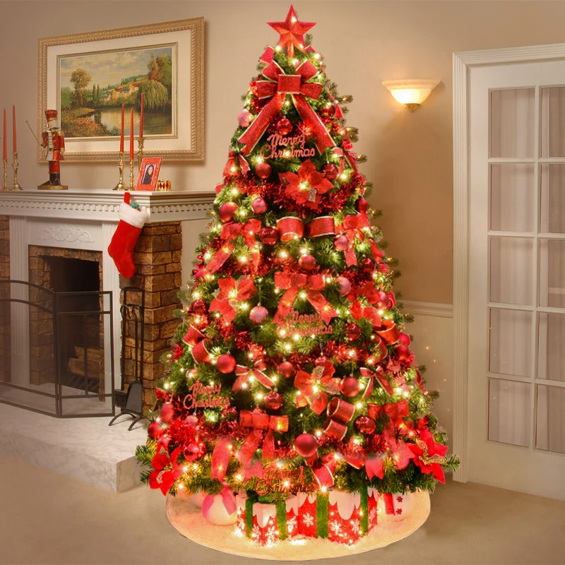 

1.5m 1.8m Christmas Tree Set Luxury Family Party Gift Encrypted Artificial Christmas Tree for Kids Adornos De Navidad Home Decor