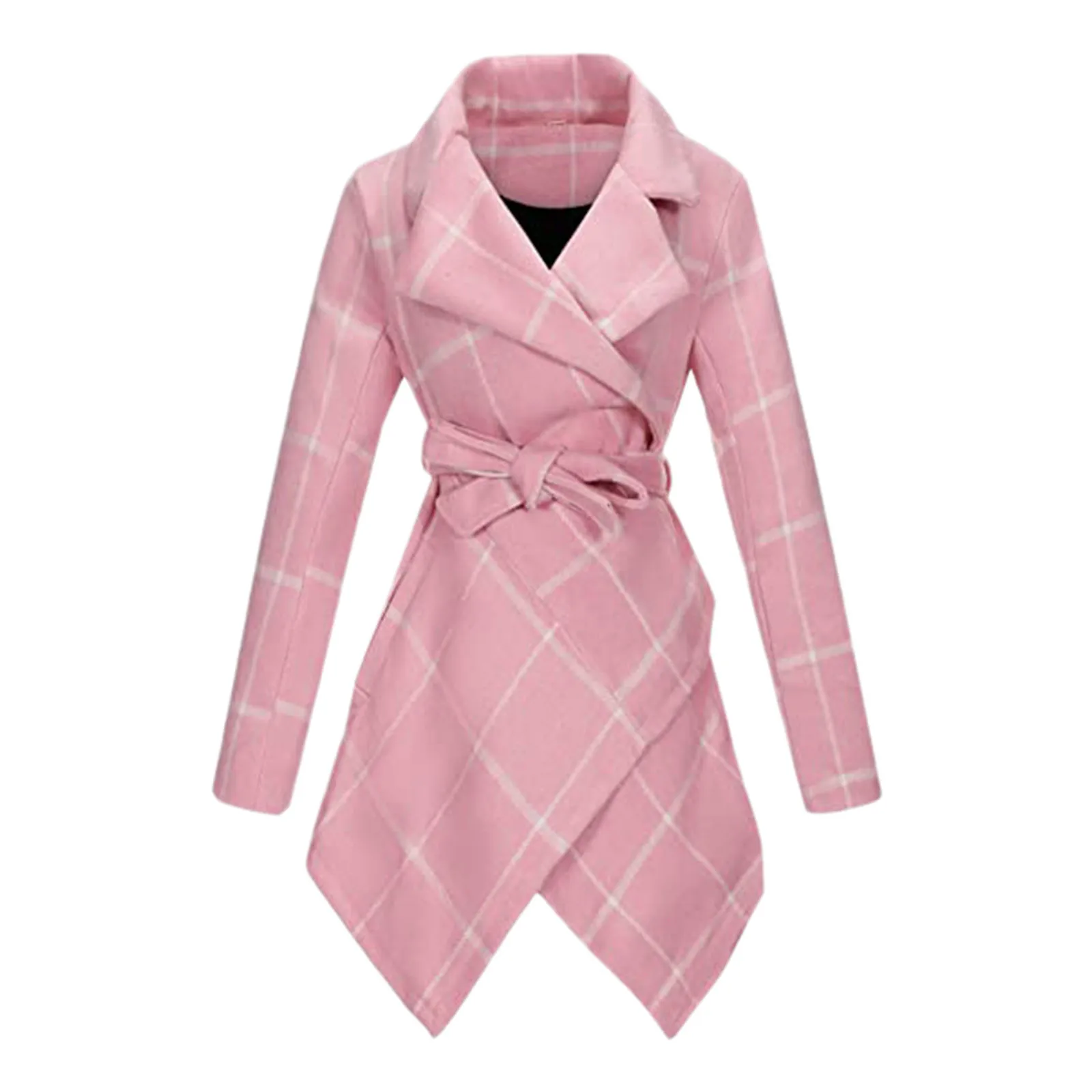 Зимняя женская куртка 2021 Женское пальто с отложным воротником Асимметричное